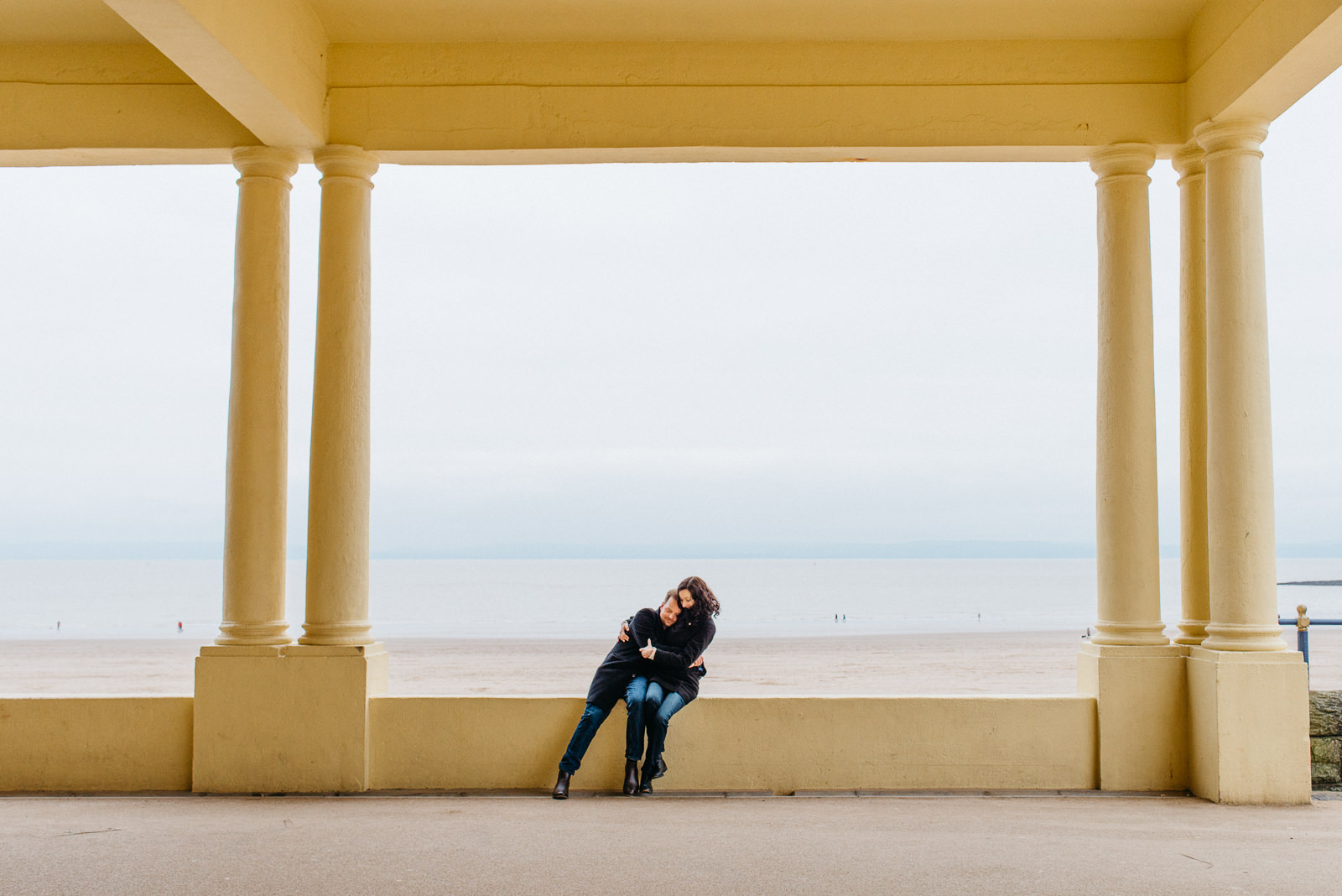 Welsh coast beach engagement shoot in South Wales // Elaine Williams Photography
