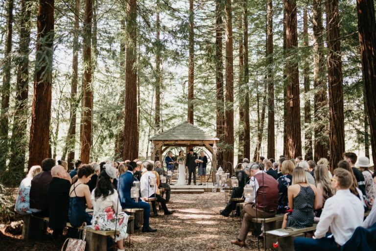 Woodland Wedding Ceremony at Two Woods Estate